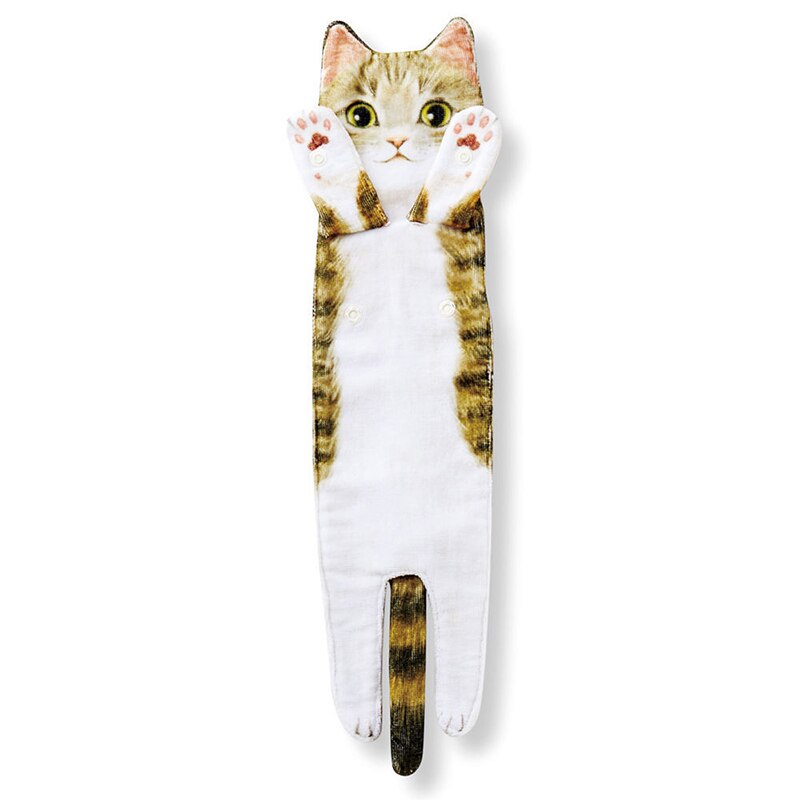 Leuke Kat Handdoek Multipurpose Microfiber Gezicht Handdoek Super Zachte Absorberende Handdoek Thuis Badkamer Keuken Leuke Kat Handdoek B99: Little yellow cat / Quick drying