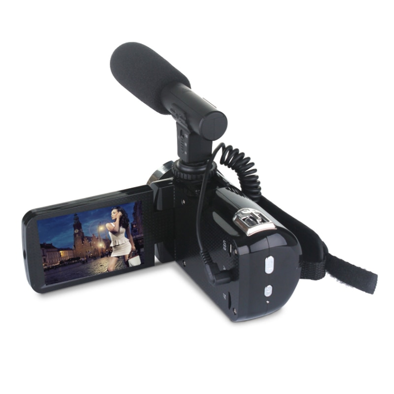 3 inch18x profissional 4k hd câmera filmadora de vídeo ir zoom digital vlogging câmera digital câmera de vídeo camcorder microfone