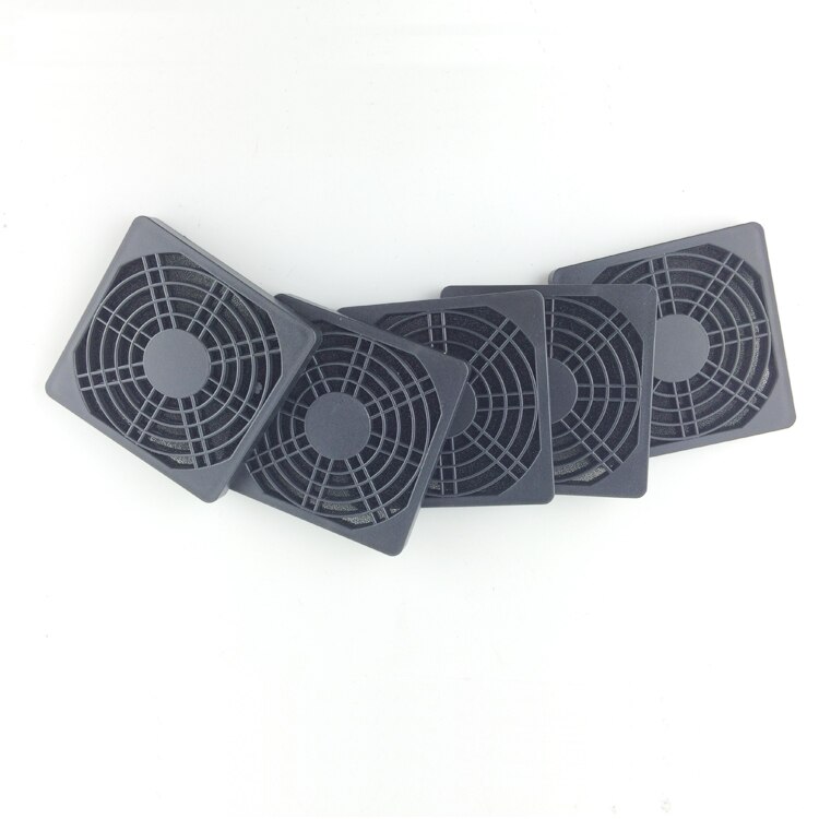 Plastik sort 80 *80mm aksial ventilator luftfilter dæksel tre i en slip-over dragt til 8cm serier ventilator