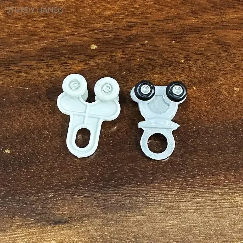 Polia de plástico nano silenciosa para cortina, 80 peças, antiquado, quatro rodas, gancho de roda, acessórios de decoração de janela
