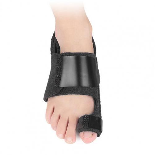 Las mujeres de los hombres Corrector de Hallux Valgus del dedo del pie separador dolor soporte fijo juanete férula: Black Right