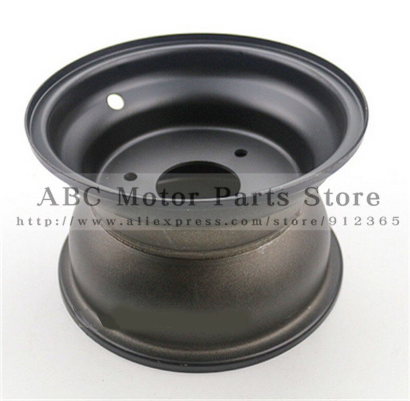 Størrelse 6 tommers hjulnav bruk 145/70-6 13 x 5.00-6 13 x 6.50-6 dekk dekk atv 3 hulls vakuumfelger for 110-125cc gokart, atv, gressklipper: Svart