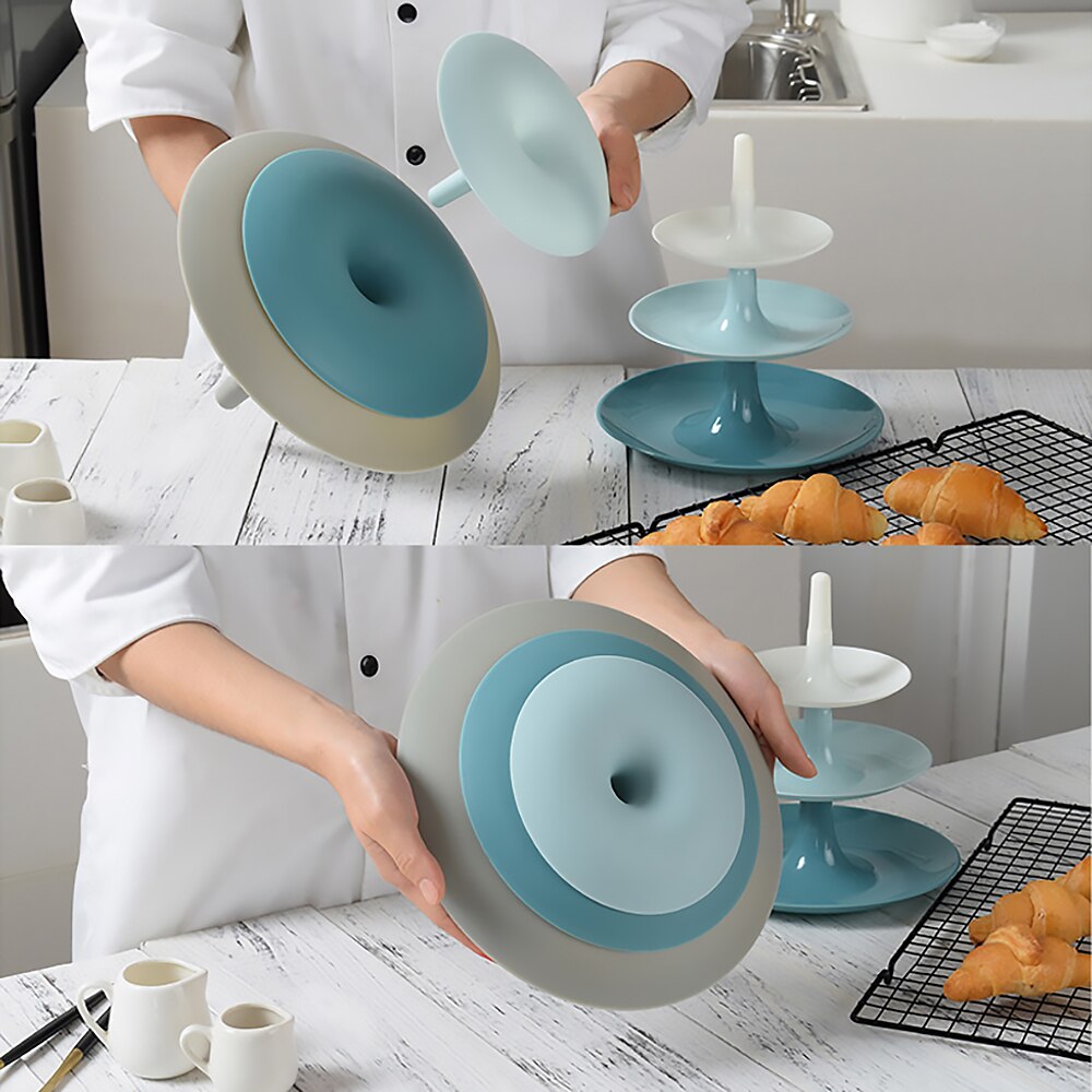 3 Layers Cake Stand Wedding Plate Stand Fruits Vegetable Placed Tool Afternoon Tea Display Tray Party Cupcake Stand