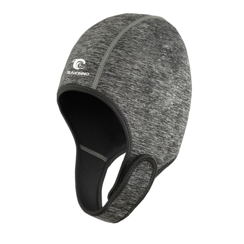 Gorro de buceo de neopreno de 2MM para hombre y mujer, resistente a los rayos UV, a prueba de sol, gorro de esnórquel para surf, capucha térmica, gorro de natación para invierno: Gris oscuro