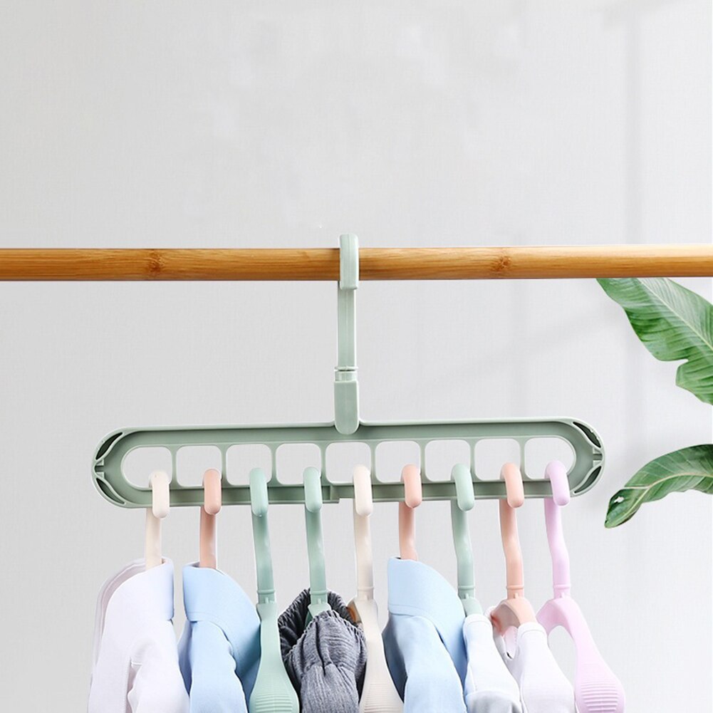 Anti-Slip 9-Gat Kleerhanger Sorteren Droogrek Haak Garderobe Organizer Houden Je Kast Georganiseerd Met Deze smart Opknoping R