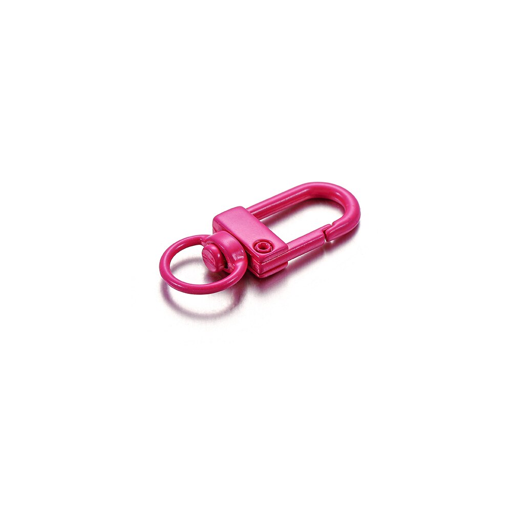 10 unids/lote de llavero colorido, cierre de mosquetón de Metal, Clips de gancho para llavero, ganchos, DIY, joyería, accesorios