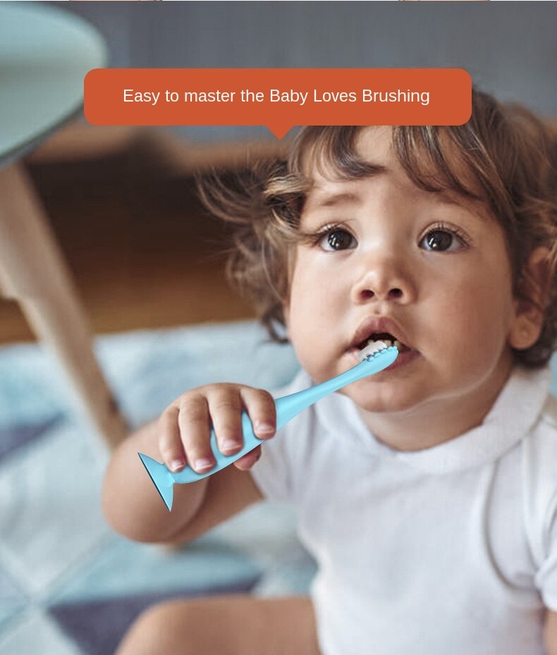 1 Set Silicon Tandenborstel Kinderen Baby Tandenborstel Rubber Schoonmaken Baby Borstel Silicone Baby Training Tandenborstel Kit