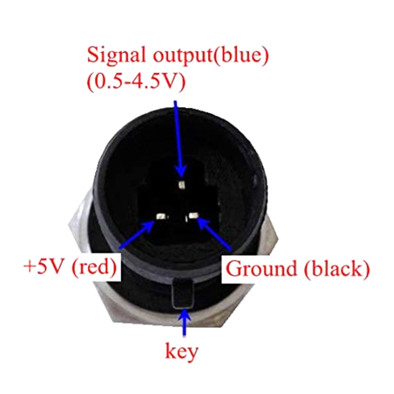 Pressure Transducer Sender Sensor Compatible with Oil Fuel Air Water 1/8"NPT Thread Stainless Steel