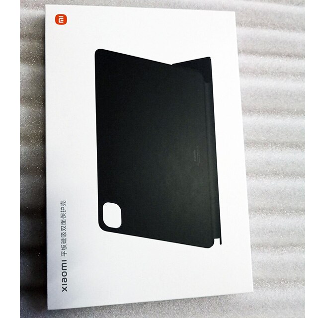 Original xiaomi mi pad 5 fodral mipad 5 pro smart intelligent wake-up tablet läder flip skalskydd magnetiskt adsorptionsfodral: Svart fodral