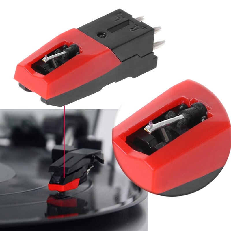 Cartucho magnético para grabar gramófono, Stylus con Kit de aguja estéreo de vinilo LP, Universal