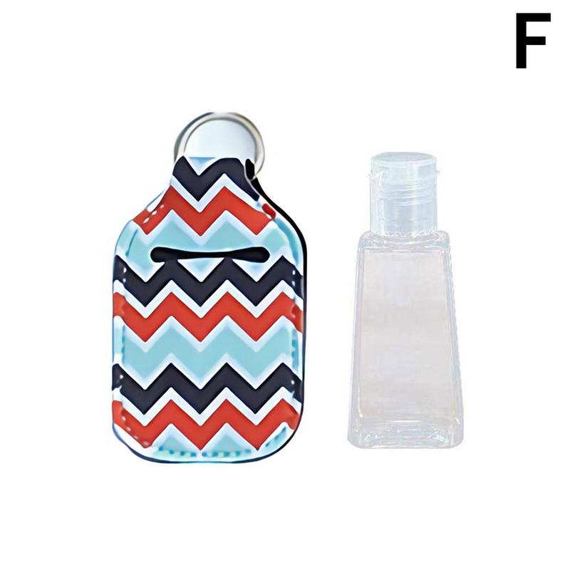 Hand Sanitizer Bottle Mini Portable Travel Silicone Bottles Holder Disinfect Keychain Refillable Bottles with Gel O6X0: F