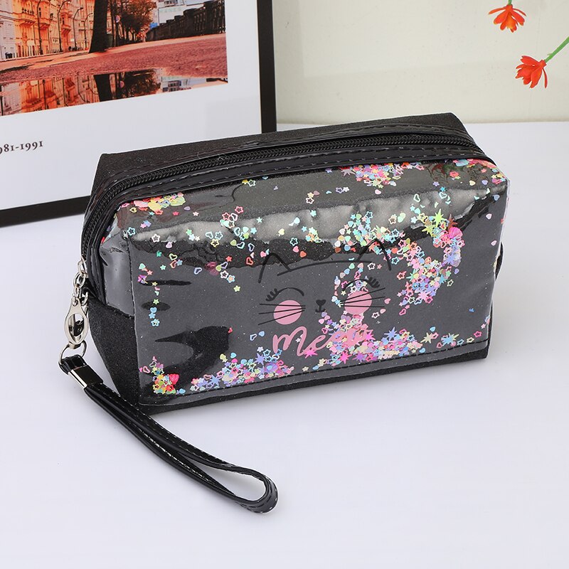 Nette Pailletten Frauen Kosmetik Tasche Sanft-machen-hoch Lagerung Tasche Pads Toilettenartikel Paket Reise machen-hoch Tasche Organizer Beutel Schönheit fallen