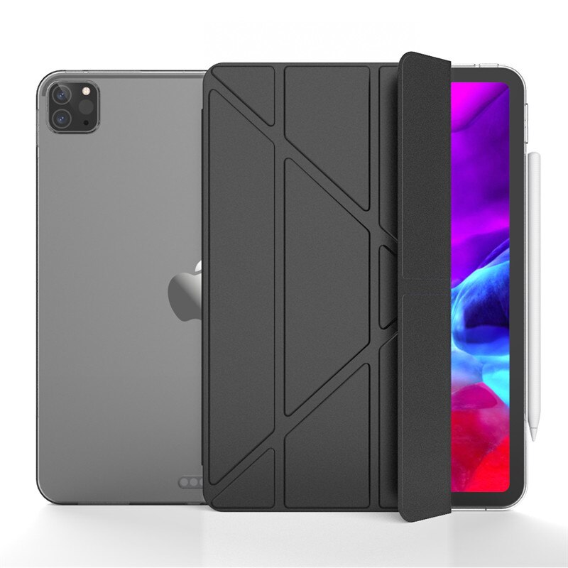 Case For iPad Pro 11 Cover Ultra Slim PU Leather+TPU Back Smart Magnetic Flip tablet Stand cover for iPad Pro 11 case: black / Pro 11inch 2020
