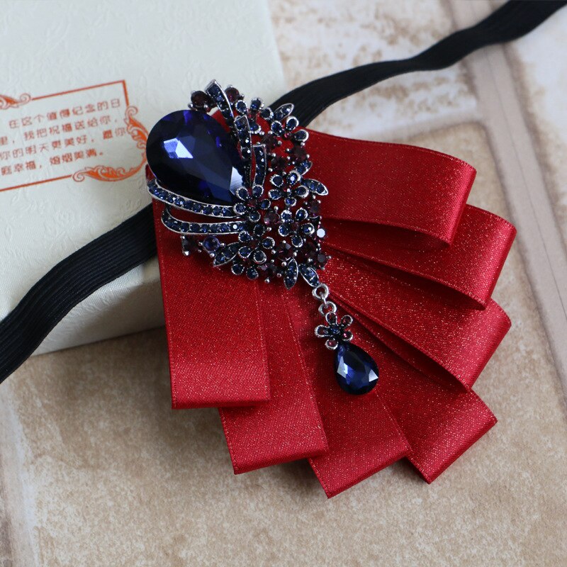 I-Remiel Tessuto di Alta Qualità strass del Legame di Arco Spilla Spille Maschile Del Fiore Archi di Nozze Sposo Uomini di Bowtie Brooces Gioielli accessori