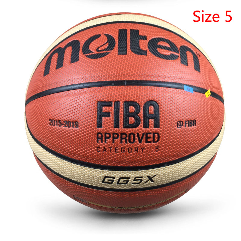 Basketball Ball Official Size 7/6/5 PU Leather Outdoor Indoor Match Training Inflatable Basketball baloncesto: Size 5 GG5X