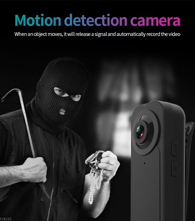 Bærbar 1080p mini kamera lomme krop mikro videooptager nattesyn bevægelse registrere lille kamera til hjemmet uden for videokamera – Grandado