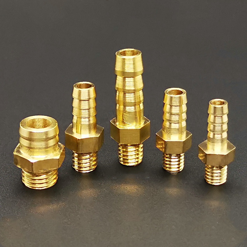 Raccord pour Tube en cuir, Mini pagode, filetage métrique mâle M5 M6 M8, laiton 4 5 6 8mm, raccord pour Tube en cuir