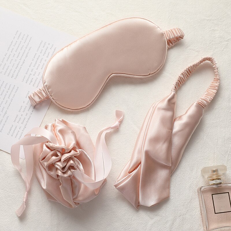 Máscara antifaz para dormir de seda para hombre y mujer, banda de algodón transpirable, suave, para aliviar los ojos