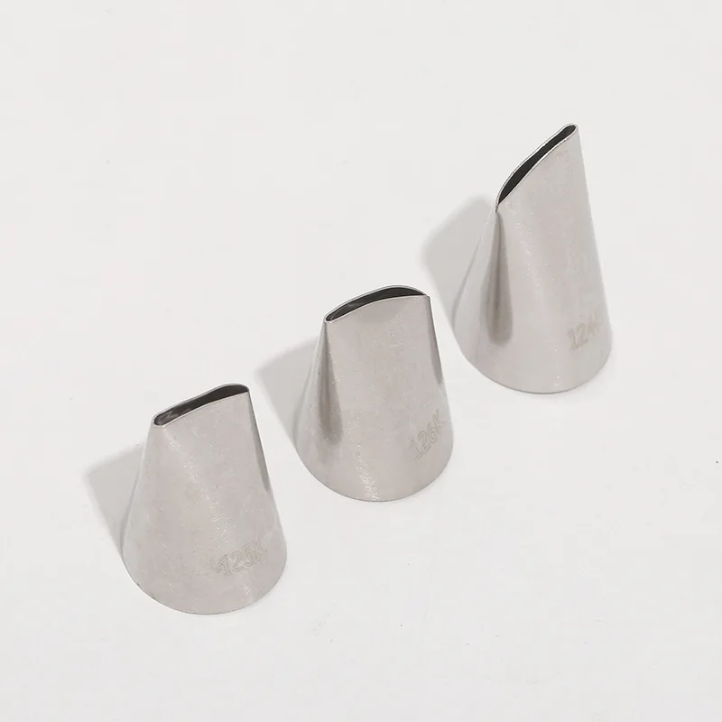 # Bicos de pétalas de rosa 124k 125k 126k, bico de pastelaria, fondant, decoração de bolo, confeitaria, dicas de confeiteiro, ferramenta de cozimento