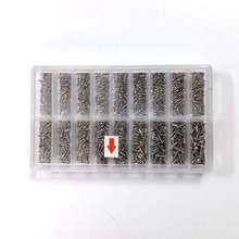900Pcs/Set Silver Stainless Steel Tiny Screws For Eye Glasses Watch Clock Repair Kit Tools Box Of Assorted Screws screw