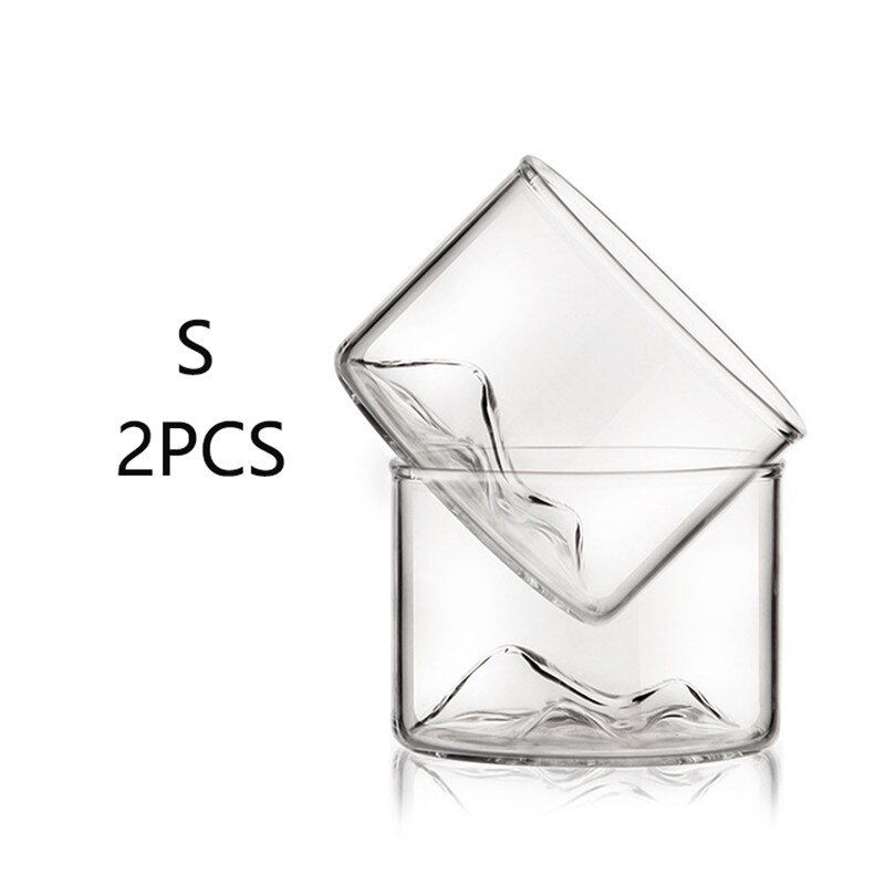 Chinese-Style Transparent Glass Tea Cup Household Teacup Cool Tea Set Mountain Cup Heat-Resistant Small Mountain Glass: E