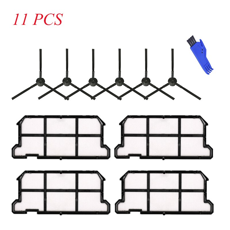 Mop Cloth Main Brush HEPA Filter Side Brush for ilife V7 V7S Pro Plus Robot Vacuum Cleaner Replacement Accessories: ILF019
