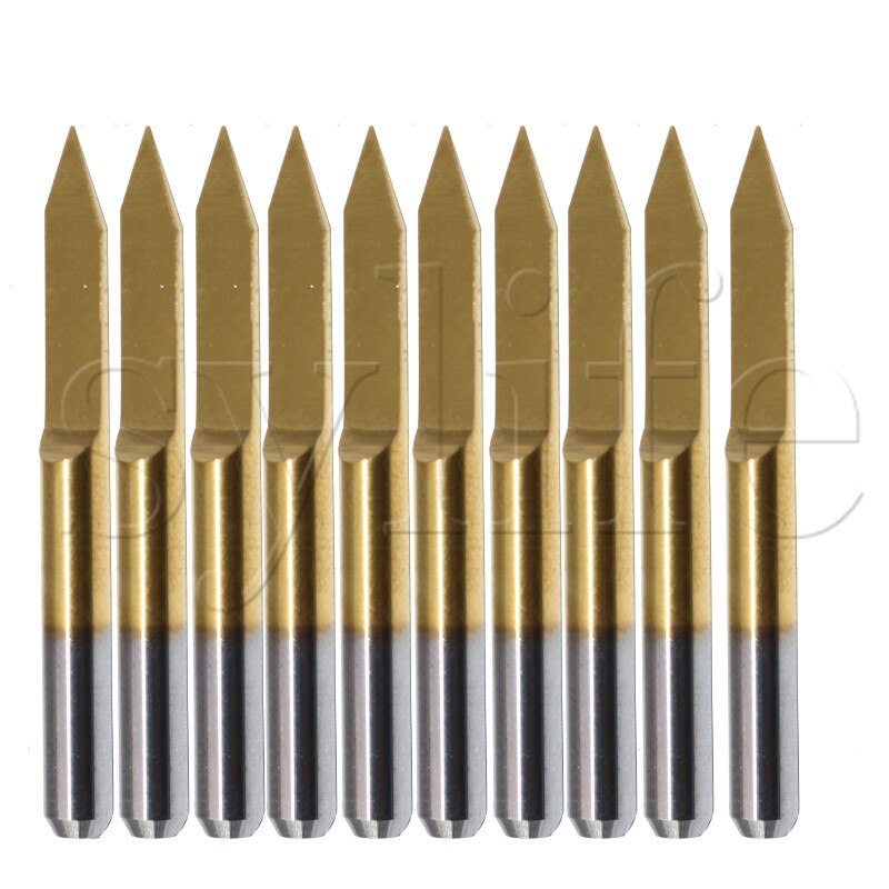 10 stks 3.175mm CNC Router Bit Graden 10 15 20 Graveren Bits End Mill