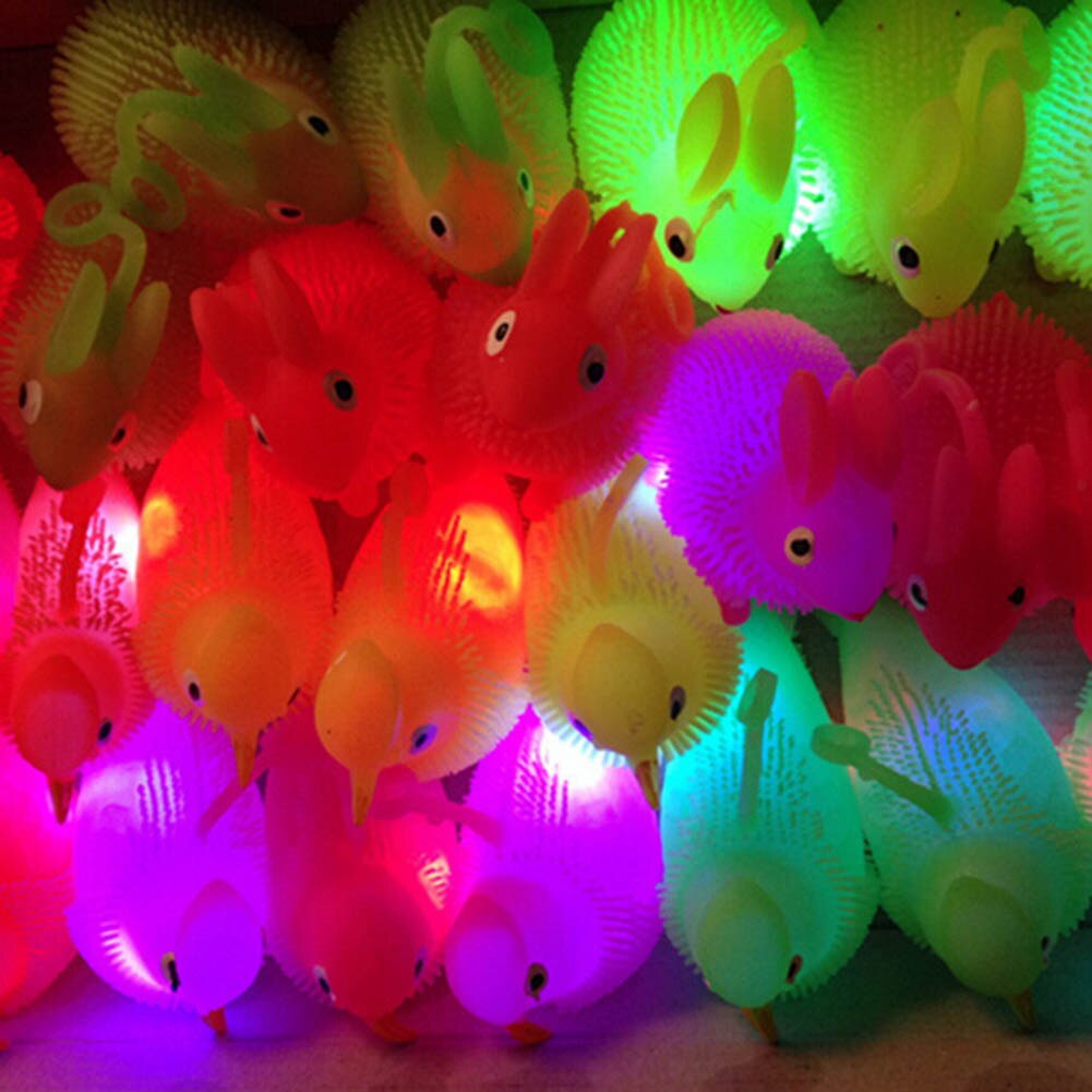 Gumowa piłka kauczukowa doprowadziło królik Lampa błyskowa bezpieczna świetlny Królik sprężysty zabawki