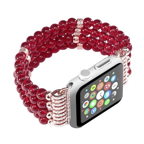 Pearl Strap Voor Apple Horloge Band 7 4 5 6 Se 44Mm 40Mm 41Mm 45Mm Multicolor armband Voor Iwatch Serie 3 2 38Mm 42Mm Accessoires: red / for 38mm 40mm 41mm