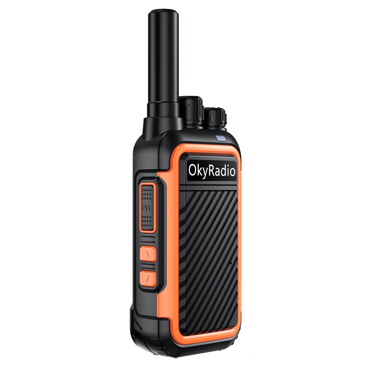 OkyRadio-walkie-talkie portátil resistente al agua, dispositivo con llamada de 6km, batería de 2022 mAh, potencia de 5w, 16 Canales para el trabajo, 4800: Orange-1PCS