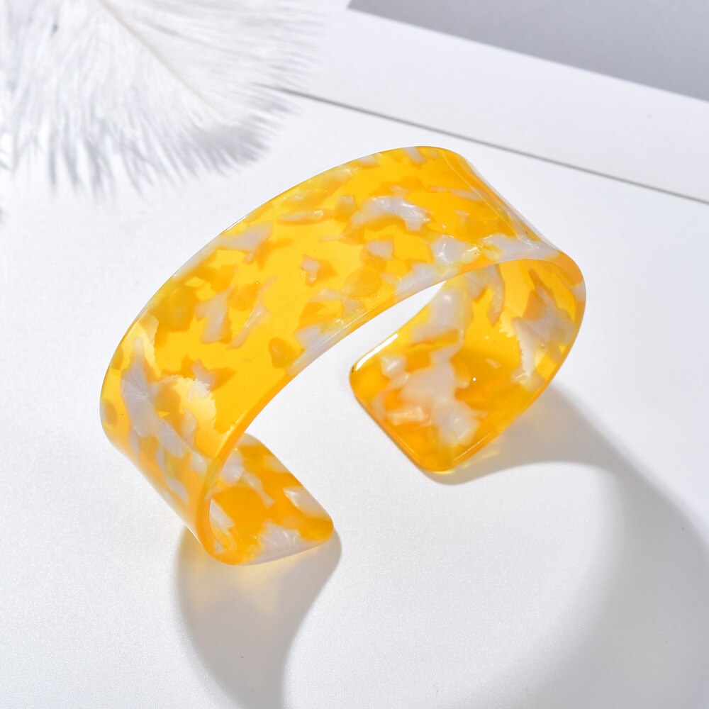 Schildpad Acryl Armband Vrouwen Acryl Leopard Resin Open Manchet Bangle Voor Bohemen Mode Bijoux: 16