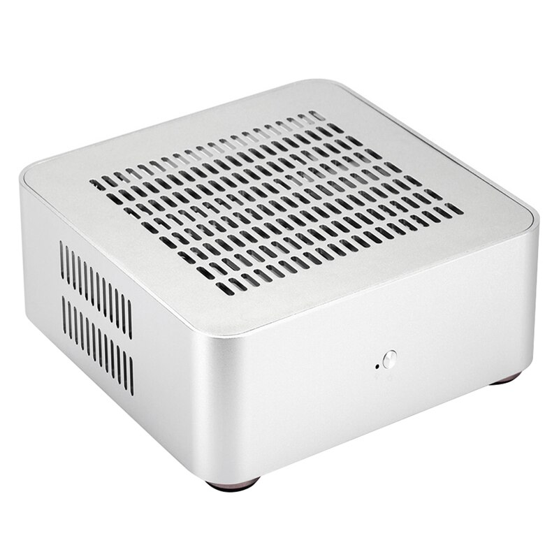 L80s computerbehuizingen aluminium behuizing desktop mainframe met usb 3.0 poort hol voor game behuizing diy mini pc itx behuizing zilver