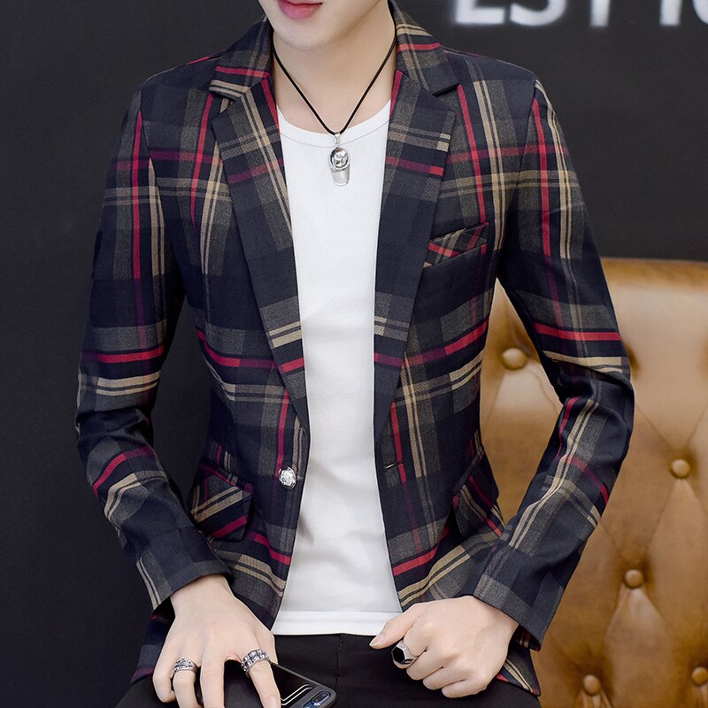 Miesten rento bleiseri takki slim fit napit mekko takki miesten bleiseri mallit toimistotakit trajes hombre casuales takit  jj60xx: A / Xxl