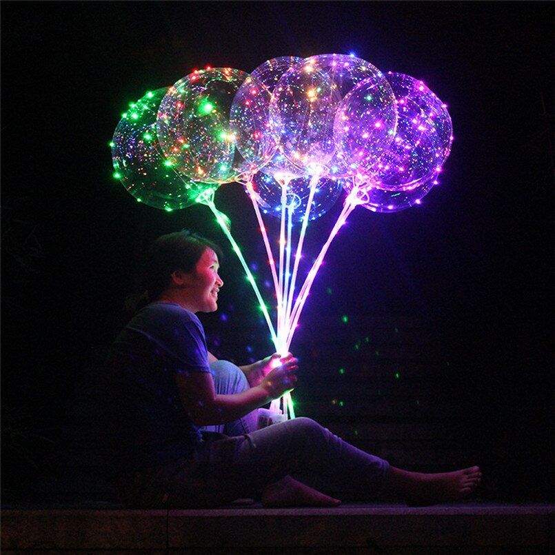 Reusable Glowing Led Balloon Children's Square Square Night Market Toys Free Post juguetes #4j12