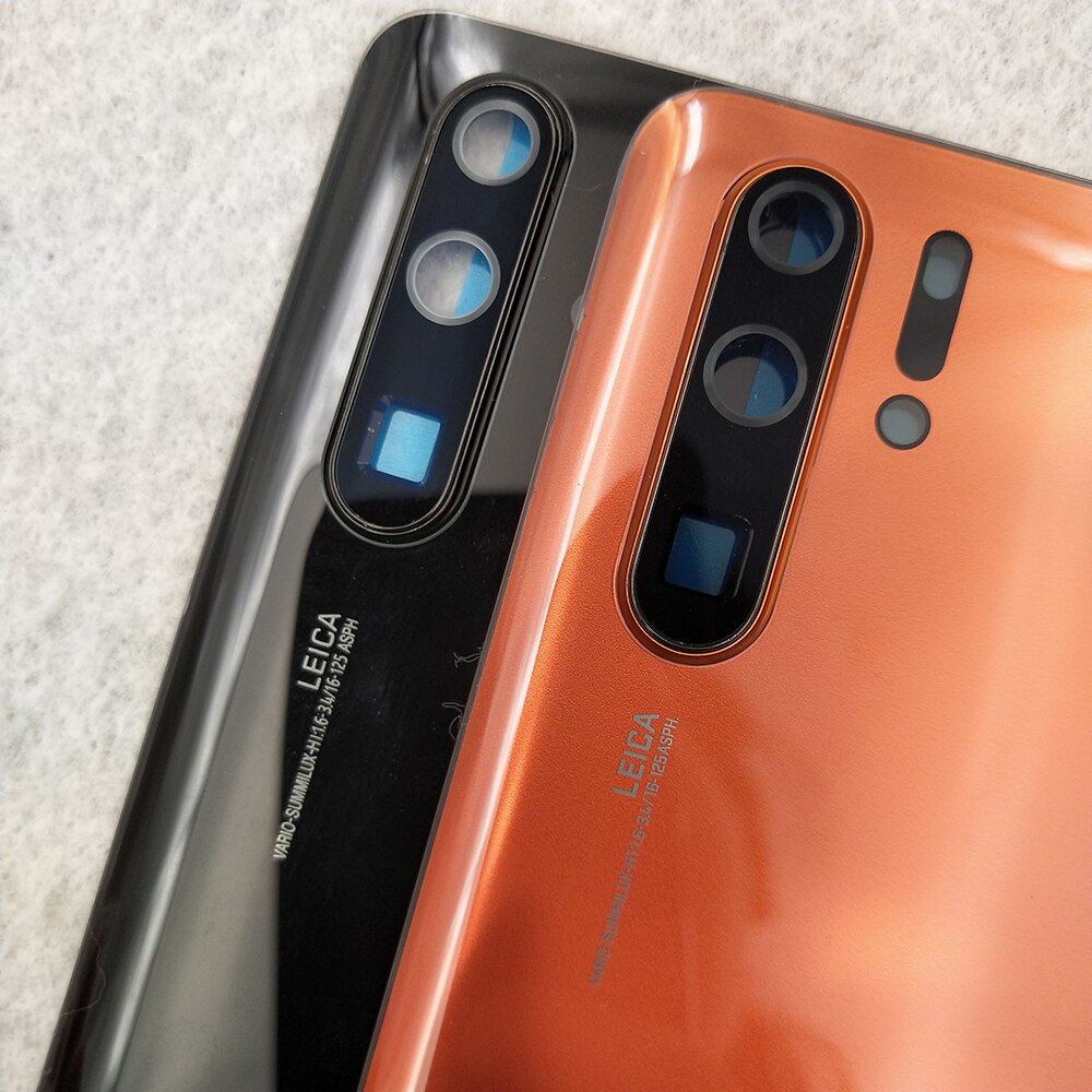 100%  original huawei  p30 pro batterilock bak glaspanel bakre hölje för  p 30 utbyte med kameraglaslinsram