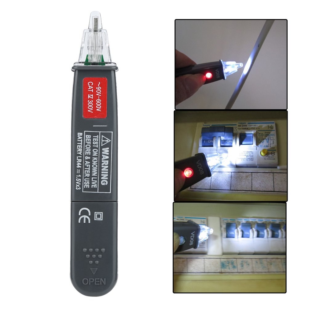 Voltage Detector Tester Pen Voltmeter Non Contact Electric Met Led Licht Knop Ac Circuit & Spanning Tool Voltage Pen Kit
