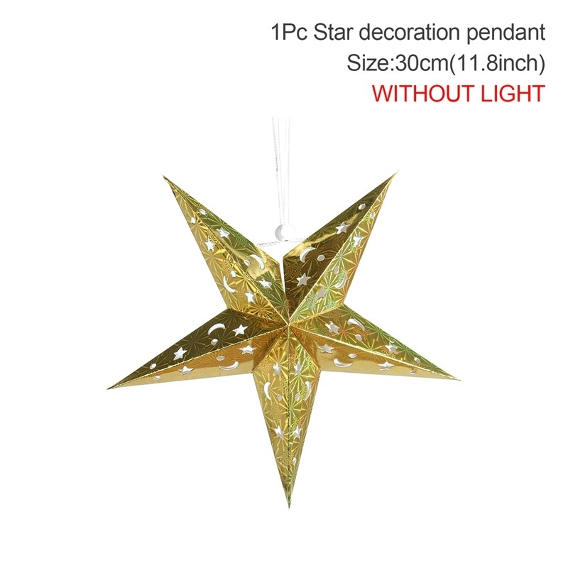 30–75 cm Kerst Holle Ster Opknoping Hanger Raamrooster Kerst Decoratie voor Huis 2024 Papieren Lampenkap Bruiloft Kerstcadeau: Deep Sapphire