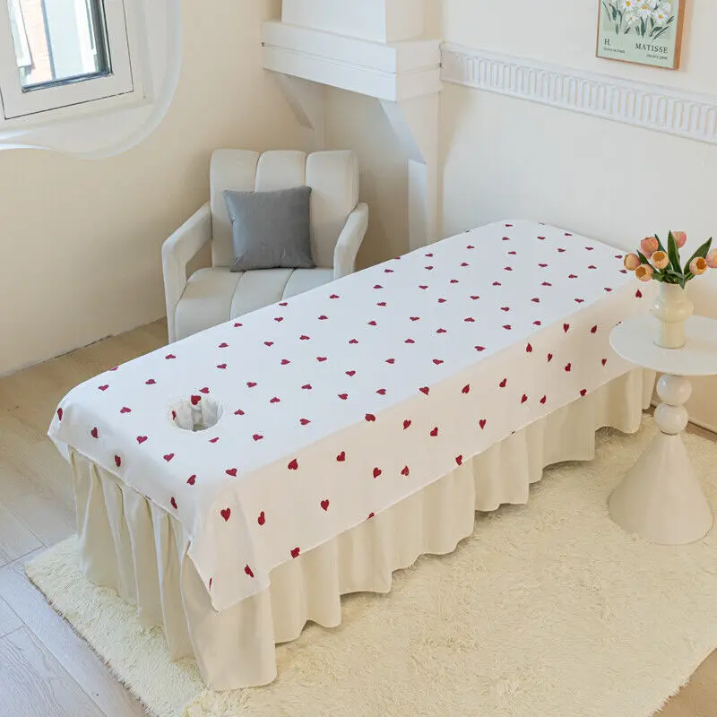 Sábanas de salón de belleza estampadas a la , cubierta de cama de masaje para Spa, ropa de cama con agujeros, cubierta de terapia de SPA de masaje Universal: Completo / Morado