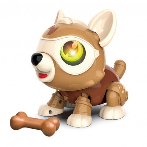 Children Voice Control Touch Sensing Electronic Robot Dog Intelligent Smart Toy: Auburn