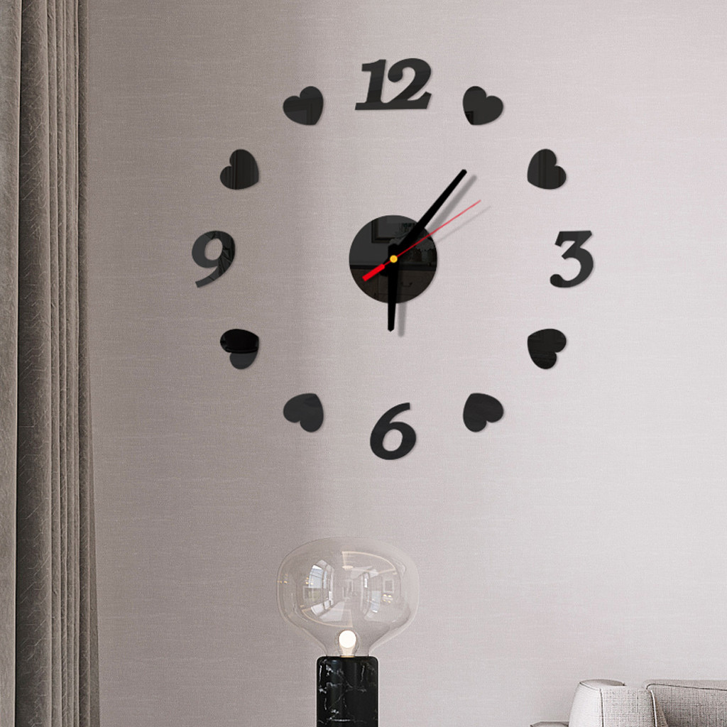 Stickers DIY Wall Clock 3D Mirror Surface Sticker Home Office Decor Clock christmas window stickers pegatinas navidad ofertas