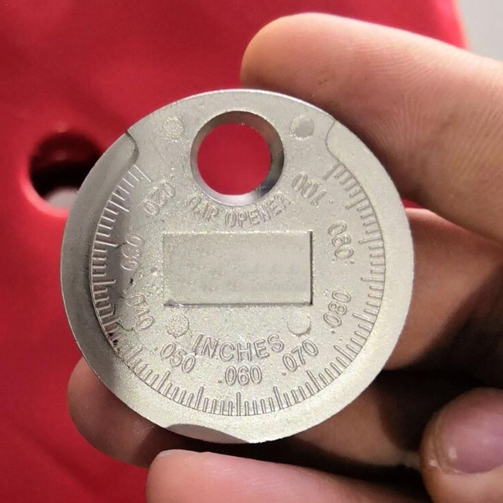 1pc mynttyp bil tändstift mätare 0.02 '' -0.1 '' tum tändstift gap mätare verktyg