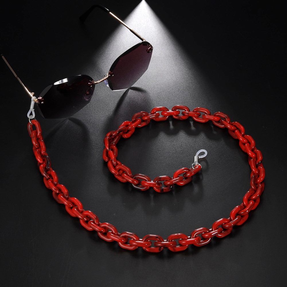 Teamer Punk Bril Ketting Voor Mannen Vrouwen Acryl Lanyard Zonnebril Kettingen Straps Cords Hals Houder Brillen Anti-Slip Ketting