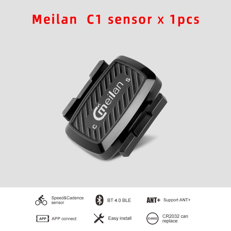 Meilan C1 Bicycle senser Bike Cadence Speedometer sensor Cycling Bluetooth4.0/ ANT+ indoor Spinning cadence training C3: C1 (1PCS)
