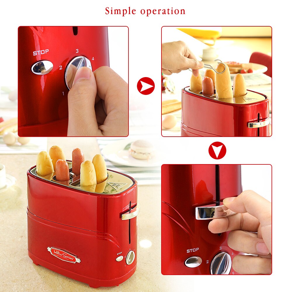 NOSTALGIE ELEKTRIK Abnehmbare Pop-hoch Hund Toaster Brot Hersteller Mit Tong Toaster