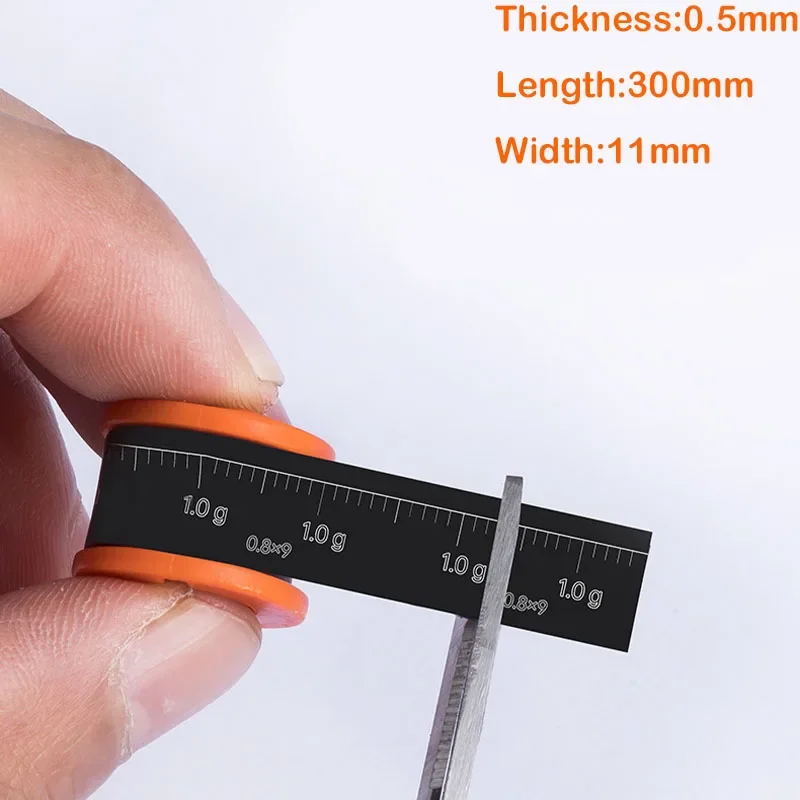 1/2pc højpræcisions blylod fiskeblyark striprulle bløde lod klip grej fiskeri lod skala fisketilbehør: Orange