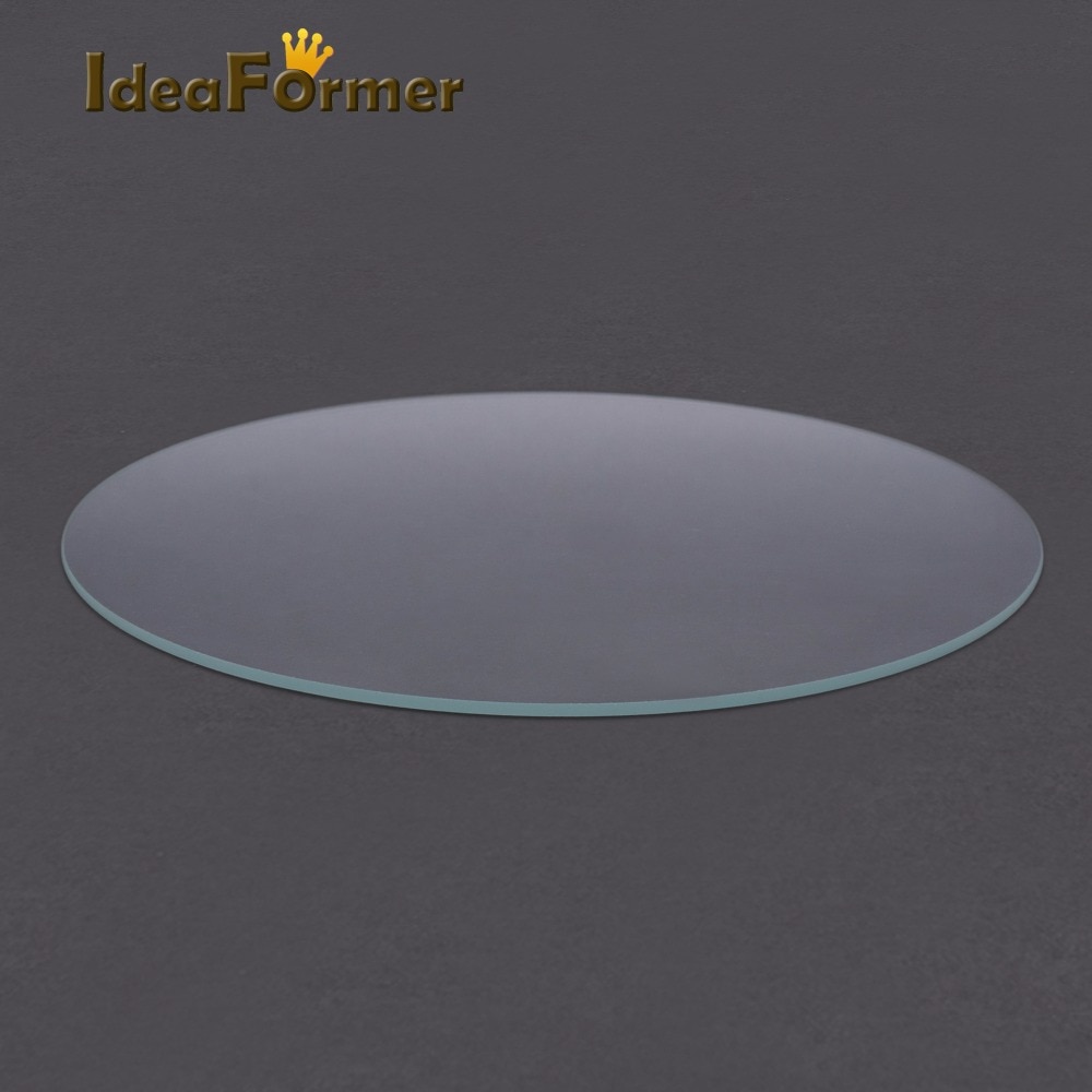 3D Printer Round Borosilicate Glass Tempered Glass plate Diameter 200mm 220mm 240mm heated bed Flat Transparent for Kossel Delta