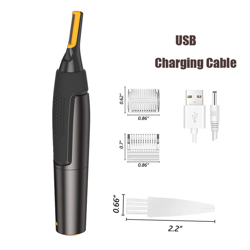 Ultradunne precisietrimmer Elektrische neushaartrimmer Mini draagbare oortrimmer voor mannen Neushaarscheerapparaat Waterdicht Veilig schoon: Black