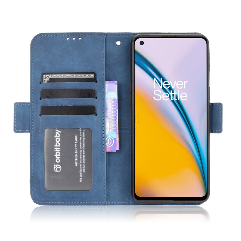 Voor Oneplus Nord 2 5G Wallet Case Magnetische Boek Flip Cover Voor Oneplus Nord2 Card Foto Houder Luxe Lederen telefoon Fundas