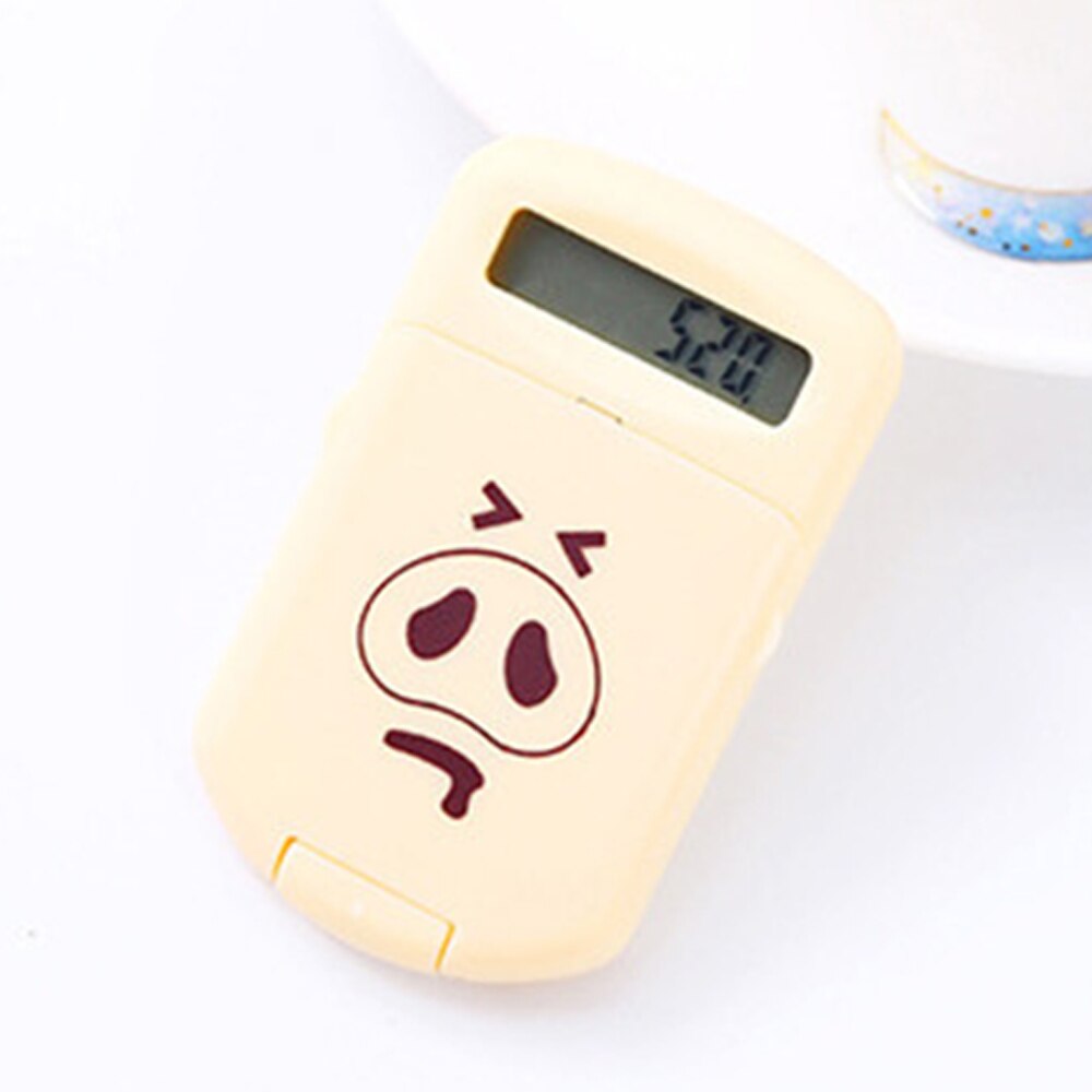 Portable Digit Calculator Kawaii Mini Calculator Pocket Size 8 Display Cartoon Cute Keychain Calculator Office Supplies: Yellow
