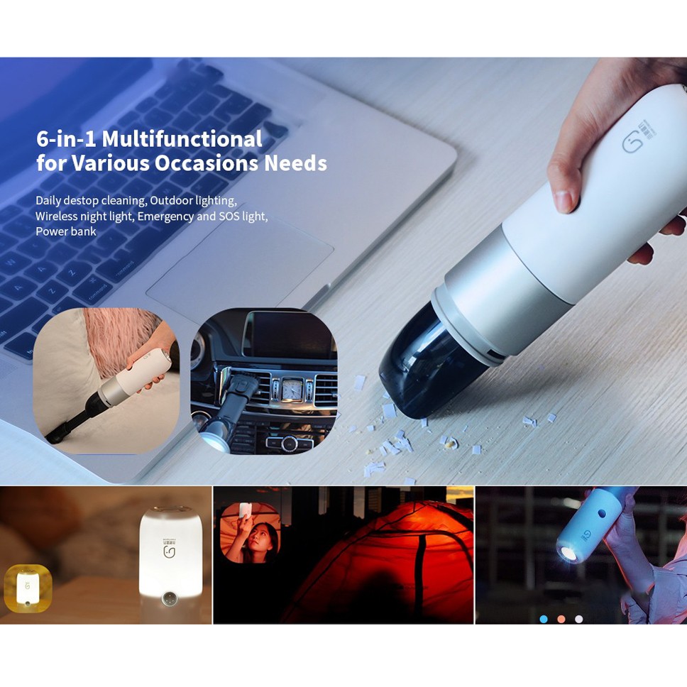 Clean Capsule C30 6-in-1 Multifunctional Mini Cordless Handheld Vacuum Cleaner Rechargeable 4500Pa Strong Suction Home and Car